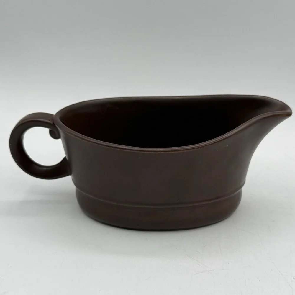 Wood‎ & Son Made In England Retro 1960's Chocolate Brown Coffee Mug Creamer Set